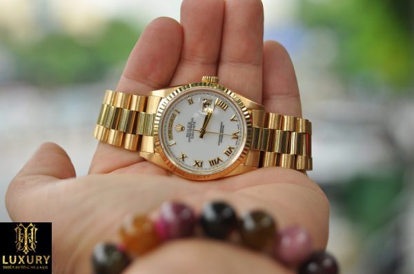 Đồng hồ Rolex Day Date President 18238 Model vàng đúc 18k