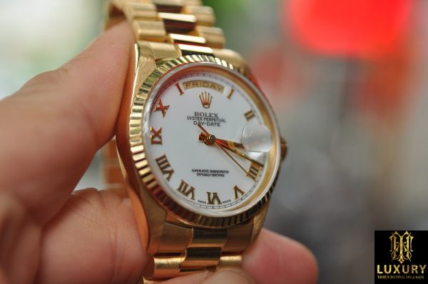 Đồng hồ Rolex Day Date President 18238 Model vàng đúc 18k