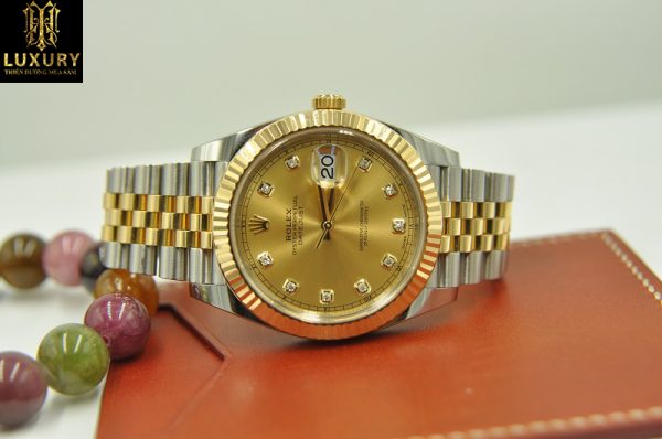 Đồng hồ Rolex 126333 Datejust II mặt vàng đính kim cương - HT Luxury