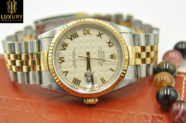 Đồng hồ Rolex 5 số đời cuối 16233 demi vàng 18k mặt 3D - HT Luxury