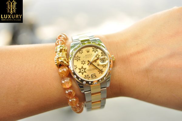 Đồng hồ Rolex nữ 178343 Oyster Perpetual Datejust demi đính kim cương
