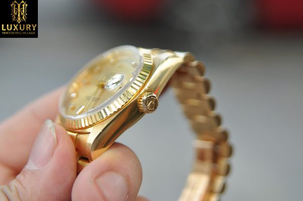 Đồng hồ Rolex Day Date President 18238 vàng đúc 18k mặt kim cương