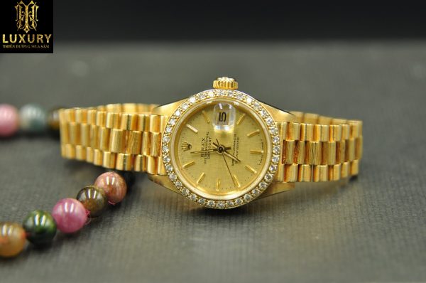 Đồng hồ Rolex nữ Oyster Datejust 6927 vàng đúc 18k - HT Luxury