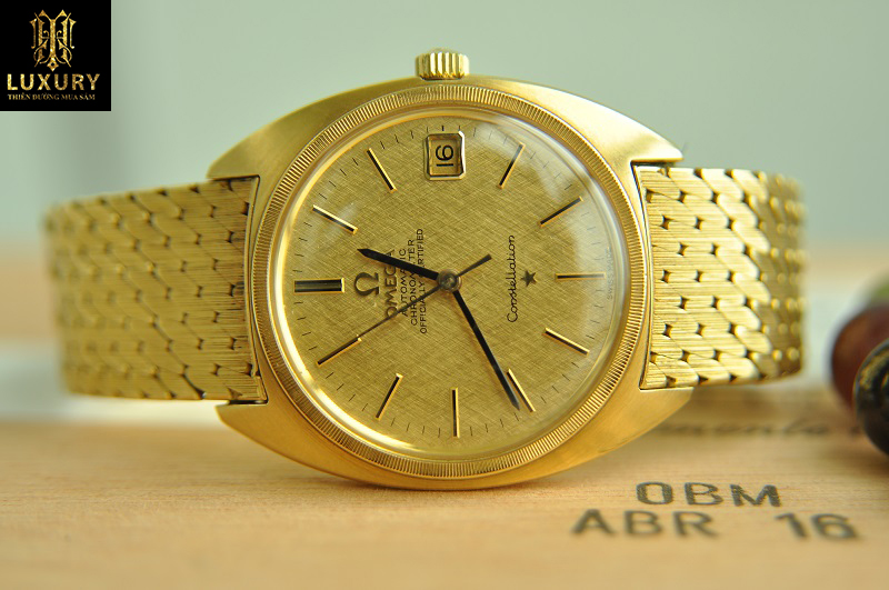 Đồng hồ Omega Constellation Automatic càng chữ H vàng 18k