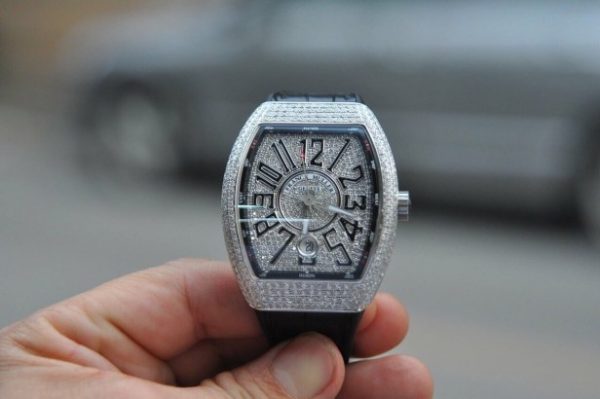 Đồng hồ Franck Muller Vanguard V41 nam full kim cương chính hãng
