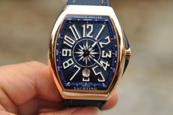 Đồng hồ Franck Muller Yachting V41 nam xanh Navy vàng khối 18k