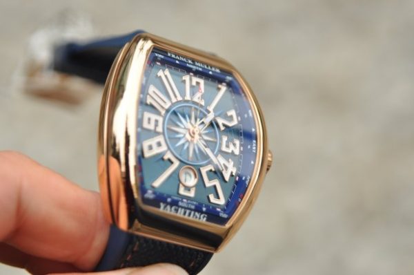 Đồng hồ Franck Muller Yachting V41 nam xanh Navy vàng khối 18k