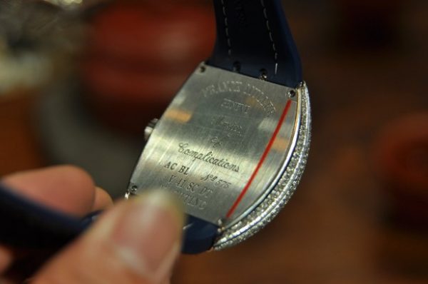 Đồng hồ Franck Muller Yachting V41 nam xanh Navy số kim cương