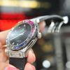 Đồng hồ Hublot Classic Fusion độ kim cương hạt Baguette và đá màu size 42mm
