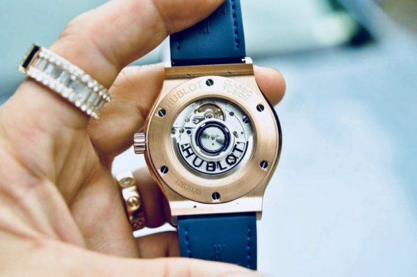 Đồng hồ Hublot Classic Fusion Blue King Gold 18k vàng hồng