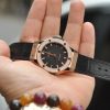 Đồng hồ Hublot nữ Classic Fusion black size 38mm vàng 18k đính kim cương