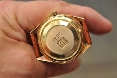 Đồng hồ Longines cổ Ultra-Chron vàng đúc 18k mặt sấm sét