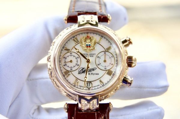Đồng hồ Nga President chữ ký Putin vàng đúc 14k chạm khắc thủ công