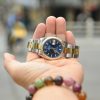 Đồng hồ nam Rolex Datejust 116233 demi mặt tia xanh Navy vàng 18k