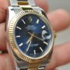 Đồng hồ nam Rolex Datejust 116233 demi mặt tia xanh Navy vàng 18k