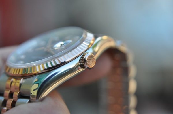 Đồng hồ Rolex 116231 Datejust mặt khảm ốc 7 màu cọc số kim cương