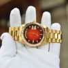 Đồng hồ Rolex 18238 Day Date President vàng đúc 18k mặt đỏ kim cương