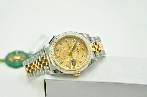 Đồng hồ Rolex Datejust 116233 mặt vi tính demi vàng khối 18k