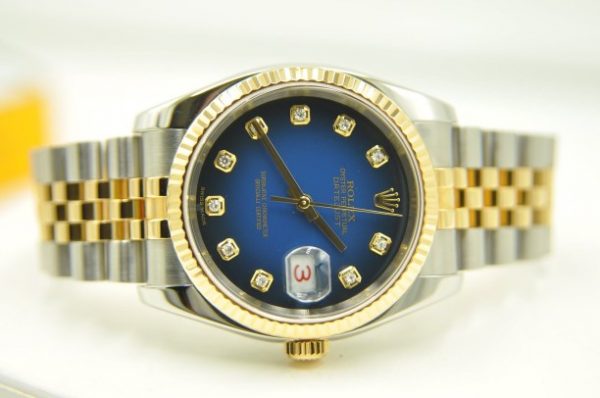 Đồng hồ Rolex Datejust 116233 demi mặt xanh cọc số kim cương