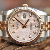 Đồng hồ Rolex Datejust 116231 mặt vi tính hồng demi vàng hồng đúc 18k
