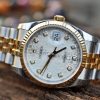 Đồng hồ Rolex Datejust 116233 mặt vi tính trắng cọc số kim cương Demi vàng 18k